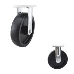 WBD Supply Direction Large Wheel 8" PP Rigid Heavy Duty Casters Bottom Plate