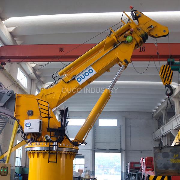 Quality 8T15M Telescopic Boom Crane Electric Hydraulic Marine for sale