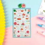 Offset Printing Vinyl Cartoon Stickers Transparent PET PVC Hand Account Sticker