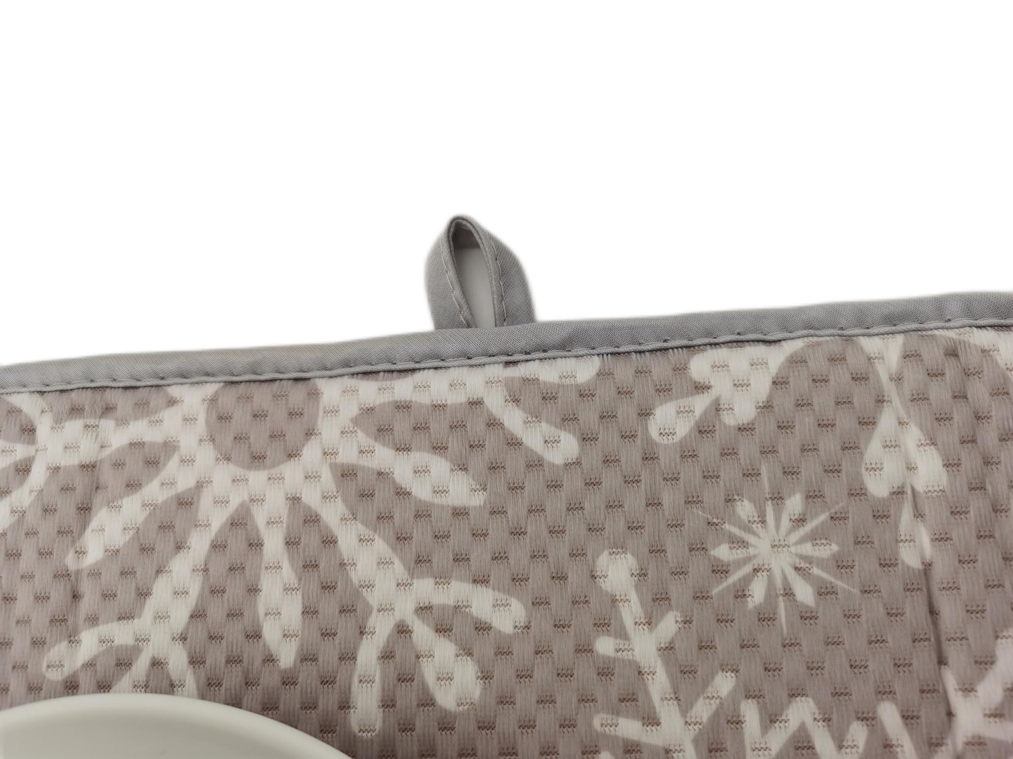 Round Corner Reversible Table Microfiber Dish Drying Mat Gray Printing