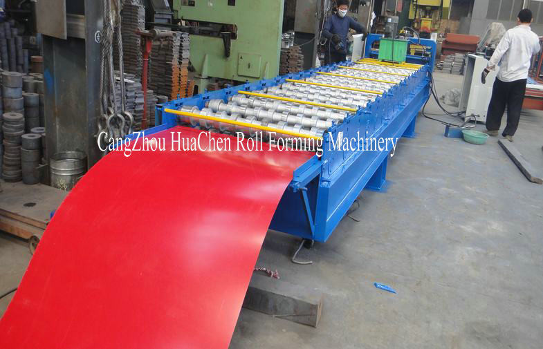 Chain Transmission Steel Shutter Door Roll Forming Machine , Shutter Making Machine 18 Stations