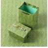 Buy cheap Green Embossing Cardboard Cosmetic Packaging Box With Ribbon from wholesalers