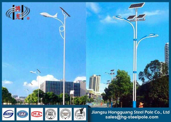 Buy cheap Conical , Round Outdoor Solar Powered Light Post Outdoor Lamp Pole With Solar Panel from wholesalers
