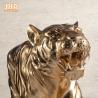 Buy cheap Lifesize Resin Tiger Statue Golden Fiberglass Animal Figurine Indoor Decoration from wholesalers