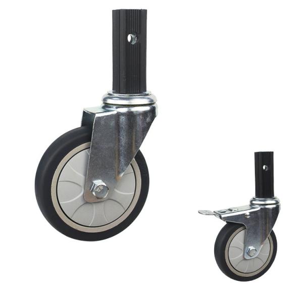 Buy cheap 4" Square Stem Silent Food Cart Service Cart Casters Dust Resistant Trolley Wheels Heavy Duty Wholesale from wholesalers