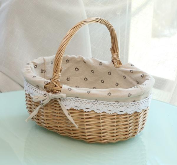 Handmade Natural Willow Wicker Picnic Basket Cheap Lunch Bags Hot sale products