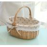 Buy cheap Handmade Natural Willow Wicker Picnic Basket Cheap Lunch Bags Hot sale products Outdoor Lunch Basket from wholesalers