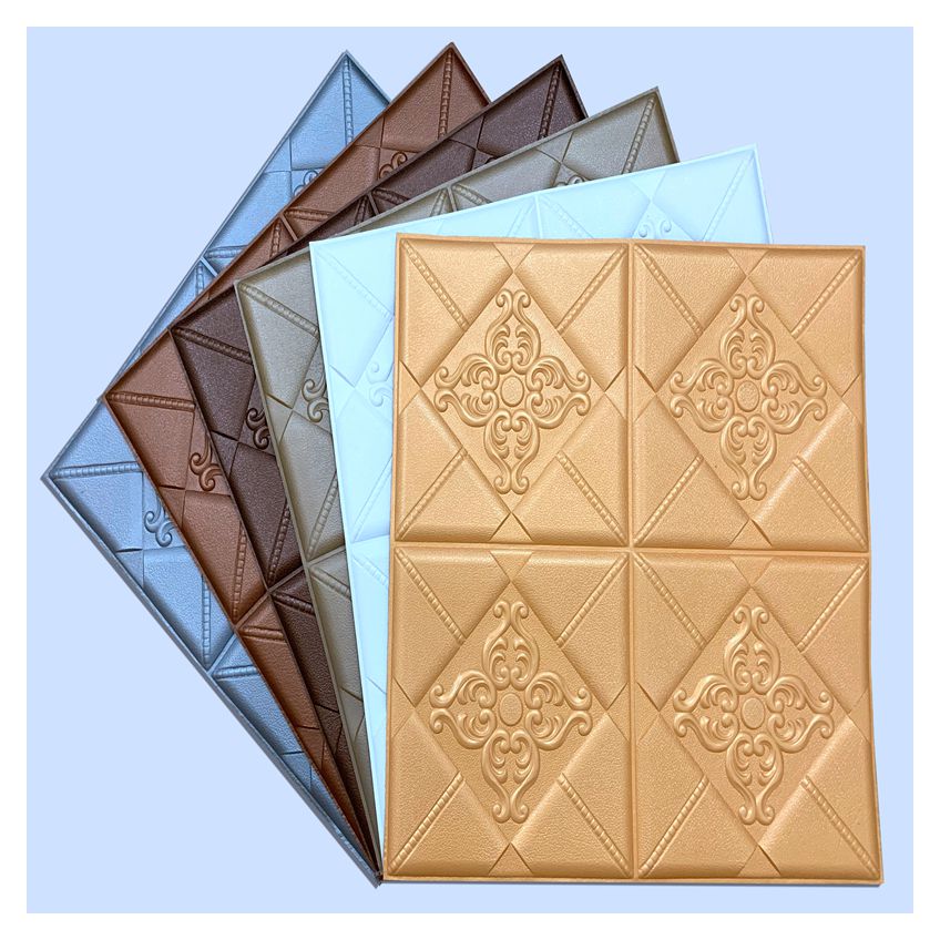 Moistureproof 3D PE Foam Wallpaper 70x77cm 3D PE Foam Wall Sticker