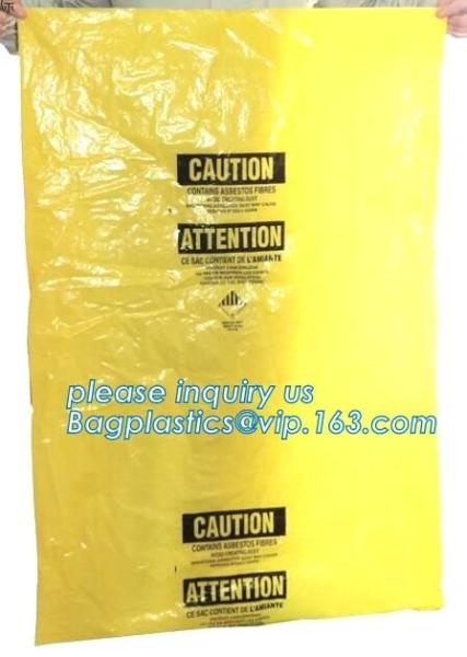 Yellow Asbestos Disposal Removal and Burial Bags, manufacturer supply Customize