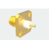 Buy cheap SMA Female Brass 4-hole Flange RF Coaxial Connector For Communication from wholesalers