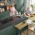 Green and Red Kitchen Cabinet Islands with Seating Modern Wooden Kitchen