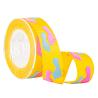Buy cheap 2 Colors Puff Printing On Yellow Grosgrain Ribbon For Kids Gifts Wrapping from wholesalers