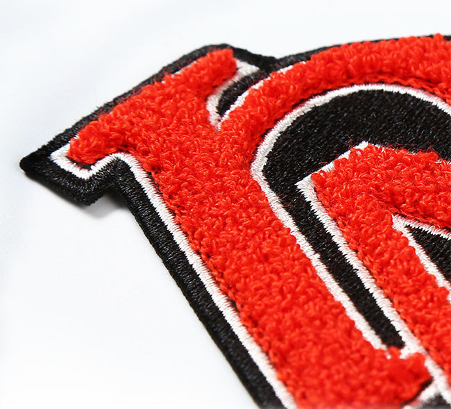 Letters Logo Chenille Embroidery Patch Stick On For Baseball Uniform​