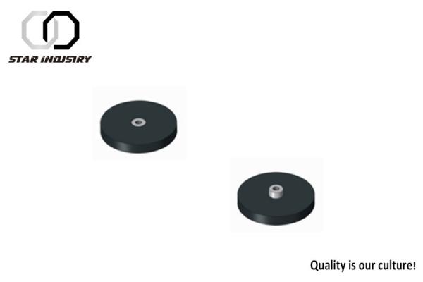 Buy cheap Rubber covered N52 NdFeB magnets for outdoor & indoor lighting , Customized rubber coated mounting magnets for LED lamps from wholesalers