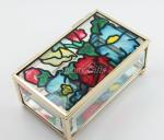 Shinny Gifts New Wedding Gifts Enamel Glass Jewelry Boxes Collection Boxes