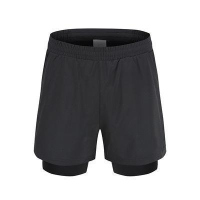 Buy cheap S-XXXL Men'S Athletic Clothing Black 2 piece Elastic Polyester Running Shorts from wholesalers