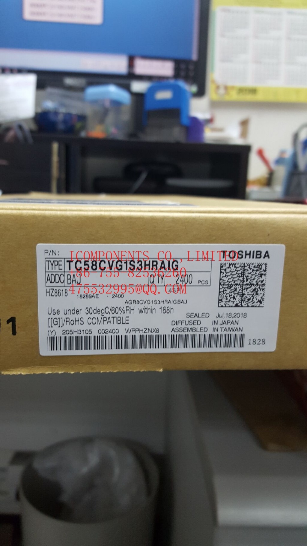TC58NVG1S3HTAI0 I Temp in stock TC58BVG1S3HTA00 KIOXIA NAND Flash Parallel 3.3V 2G-bit 256M x 8 48-Pin TSOP-I