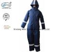 Buy cheap Anti Static Blue Insulated Fr Cotton Coveralls With Hood Winter 300gsm from wholesalers