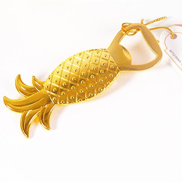Quality Cool Innovative wedding favor, fancy gift, metal gold plated pineapple shape beer bottle opener for sale