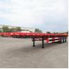 Buy cheap Used CIMC Triaxle Flatbed Truck Trailer with 40ft Container from wholesalers