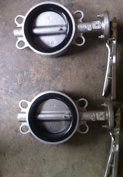 Buy cheap 80mm PN16 PTFE Lined Wafer Handle Operated Centerline Butterfly Valves from wholesalers