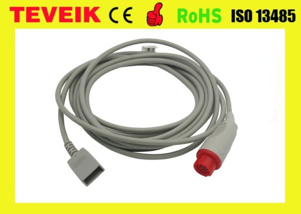 Buy cheap HP invasive blood pressure cable round12pin for Utah transducer , HP IBP adapter cable from wholesalers