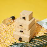 Cardboard Jewelry Drawer Storage Box Packaging Box Customized Logo With Velvet