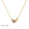 Buy cheap VICKY.HSIEH Gold Tone Cute Crystal Rhinestone Pave Heart Pendant Necklace from wholesalers