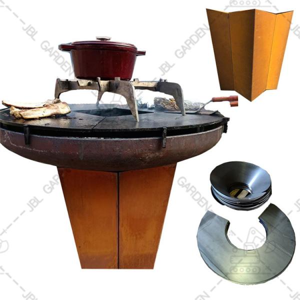 Buy cheap Assembled Corten Steel Fireplace Outdoor Garden Heavy Charcoal Barbecue Grills from wholesalers