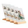 Buy cheap Acrylic Tabletop Photo Frames With Wood Stand For Libraries Restaurants from wholesalers