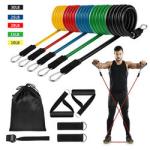 Yellow Blue Bodylastics Stackable Tube Resistance Bands Latex