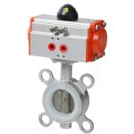 Structure BUTTERFLY Pneumatic Stainless Steel Soft Seal Butterfly Valve