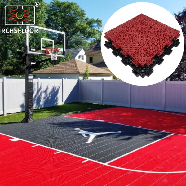 Buy cheap 34*34cm PVC Interlocking Floor Tiles Easy To Install Outdoor Badminton Court Mat from wholesalers