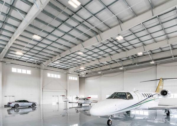 Buy cheap Steel Framed Structures Prefabricated Metal Airplane Hangar Kits With Office Platform from wholesalers
