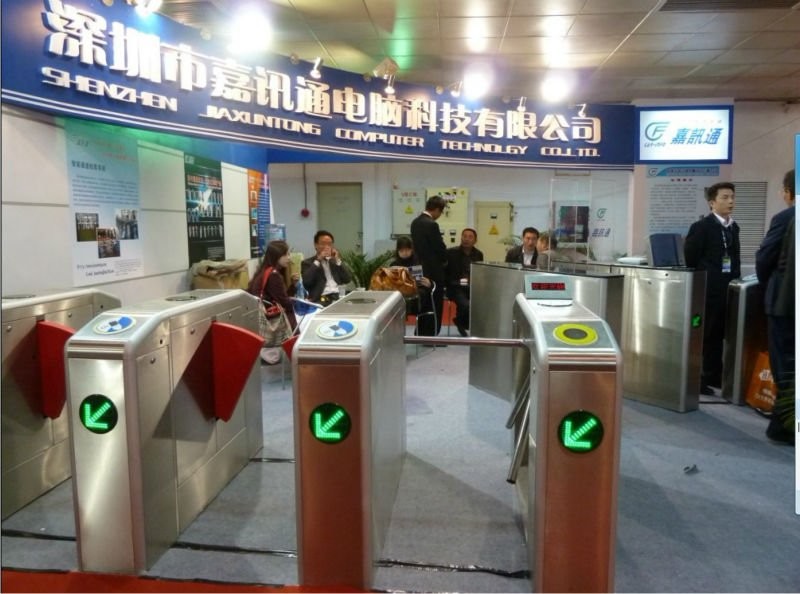 Waterproof Flap Turnstile Gate RFID Card Reader For Train Station Access Control