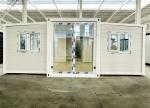 20-foot ivory white expanded container house with bathroom
