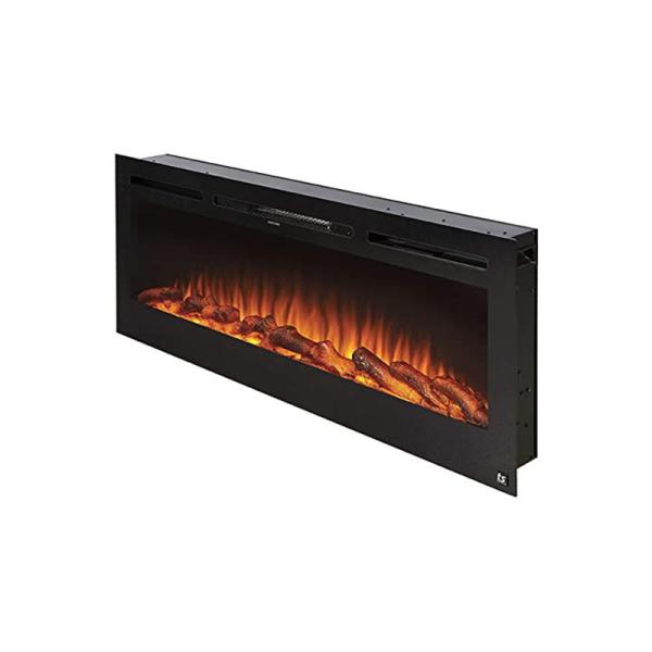 Buy cheap Black 50 Inch Wall Mounted Electric Fireplace 9 Colors Flame and Indoor Heater Included from wholesalers