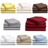 Buy cheap Simple Style Full Polyester Striped Four-piece Set for Household Fabric Count 40 from wholesalers