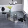 Buy cheap 1.2mm 201 SS Dining Tables Tempered Glass Modern Room Furniture from wholesalers