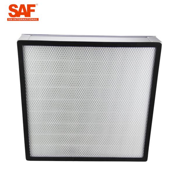 Buy cheap H13 H14 Industrial Hepa Filter Mini Pleated Aluminum Galvanized SS Frame Glass Fiber Media from wholesalers