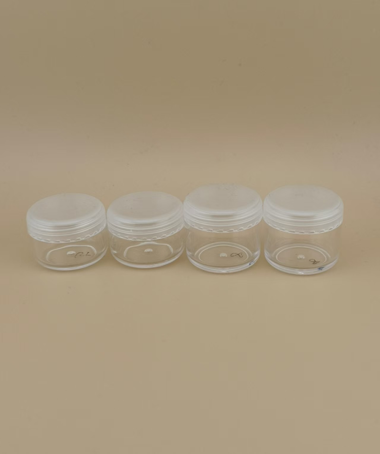Mini White Plastic Cream Jar with Screw Lid for Lotion