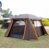 Buy cheap 6 Person Spacious Brown Color Waterproof Coated Polyester Outdoor Large Family Camping Tent Houses With Fiberglass Poles from wholesalers