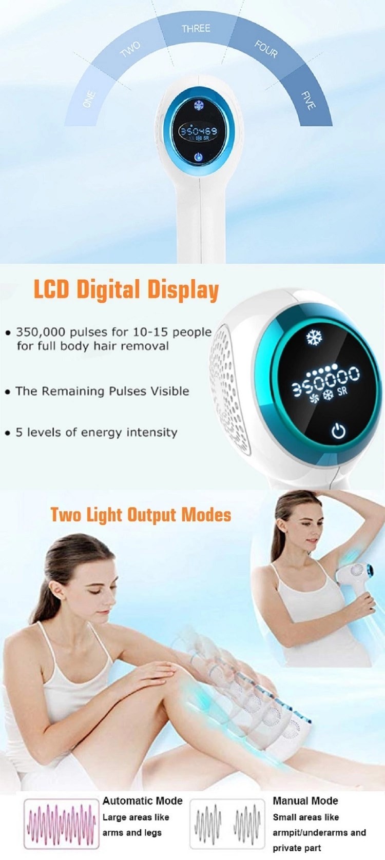 110V 3.6cm2 1200nm ICE Cool IPL Hair Removal Device
