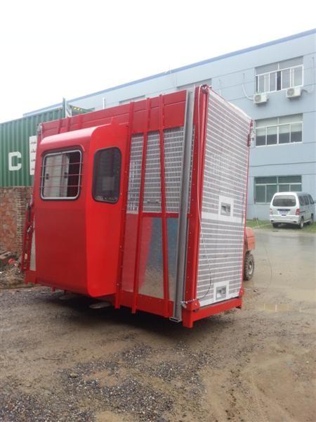 Buy cheap Construction Double Cage Hoist Mast Climbing Platform With Operator Cab from wholesalers