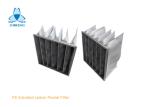 F8 Activated Carbon And Synthetic Fiber Media Pocket Air Filter Aluminum Frame V