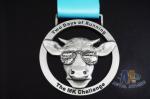 Deer Head Logo Metal Award Medals And Ribbons Nickel Plating 3D Mold Design