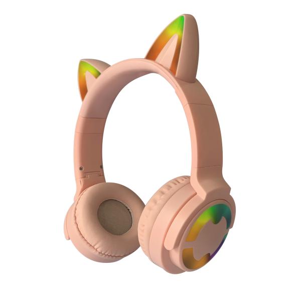 Buy cheap RGB Cute Cat Ears Noise Cancelling Bluetooth Headphones With Microphone Kid Stereo Music from wholesalers