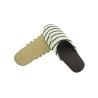Buy cheap Coffee Color Soft Stripes Disposable Hotel Slippers With Suede Fabric Outsole Indoor from wholesalers