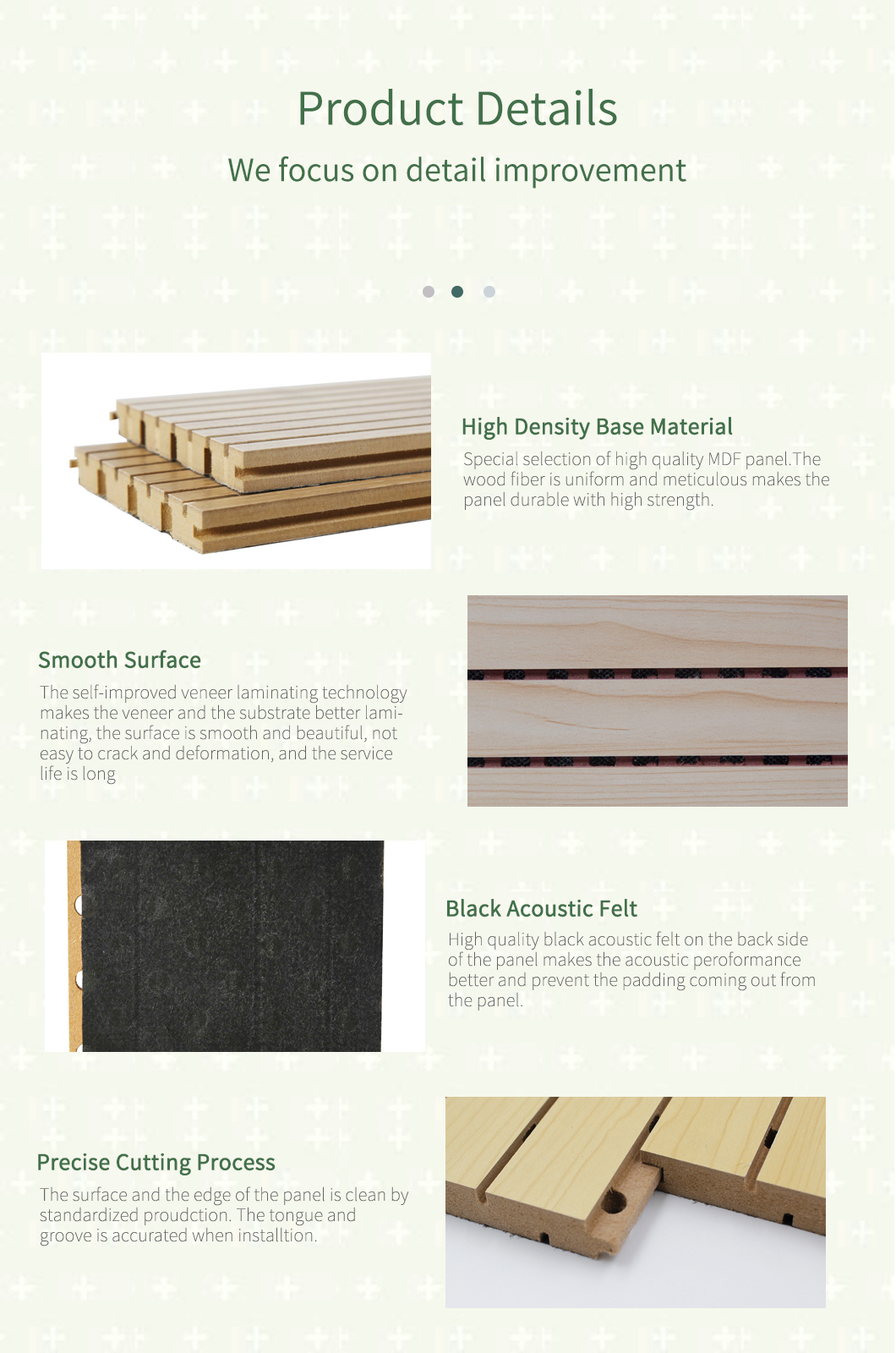 Customized Colorful Acoustic Wall Panels Wood For Interior Decorating
