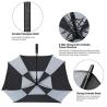 Buy cheap 62 inch oversized Travel Square Golf Double Layer Air Vent Umbrella Windproof Large Straight Handle for men and women from wholesalers